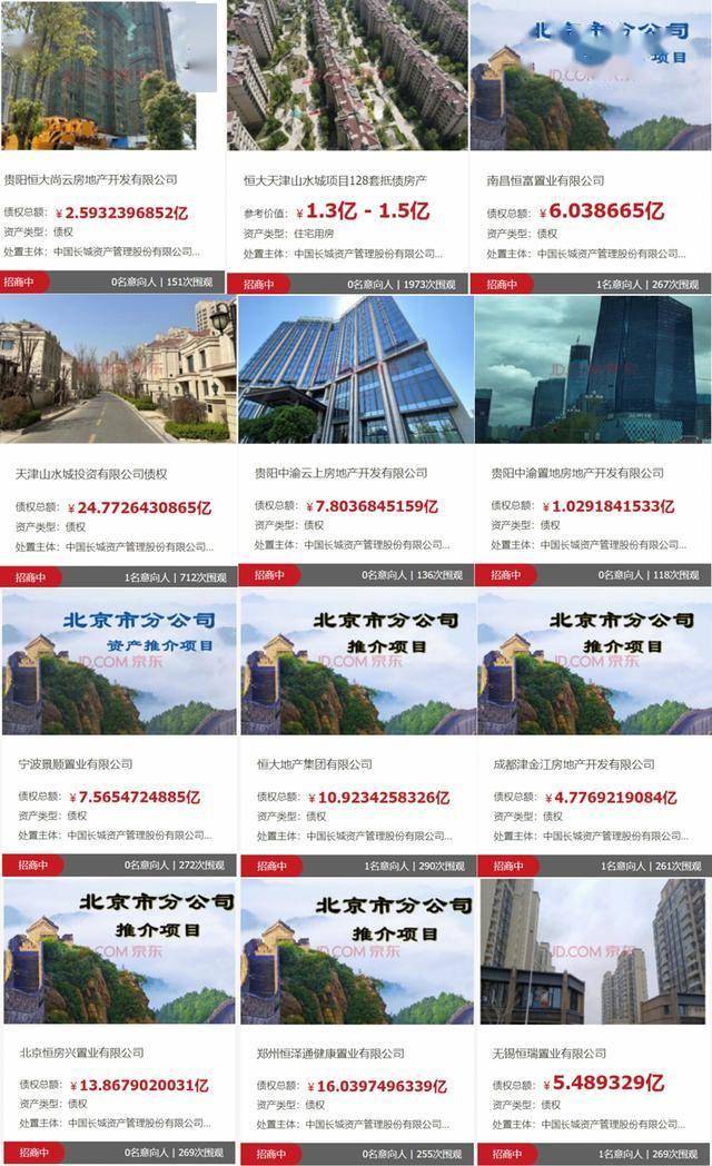 恒大百亿债权摆上“货架”